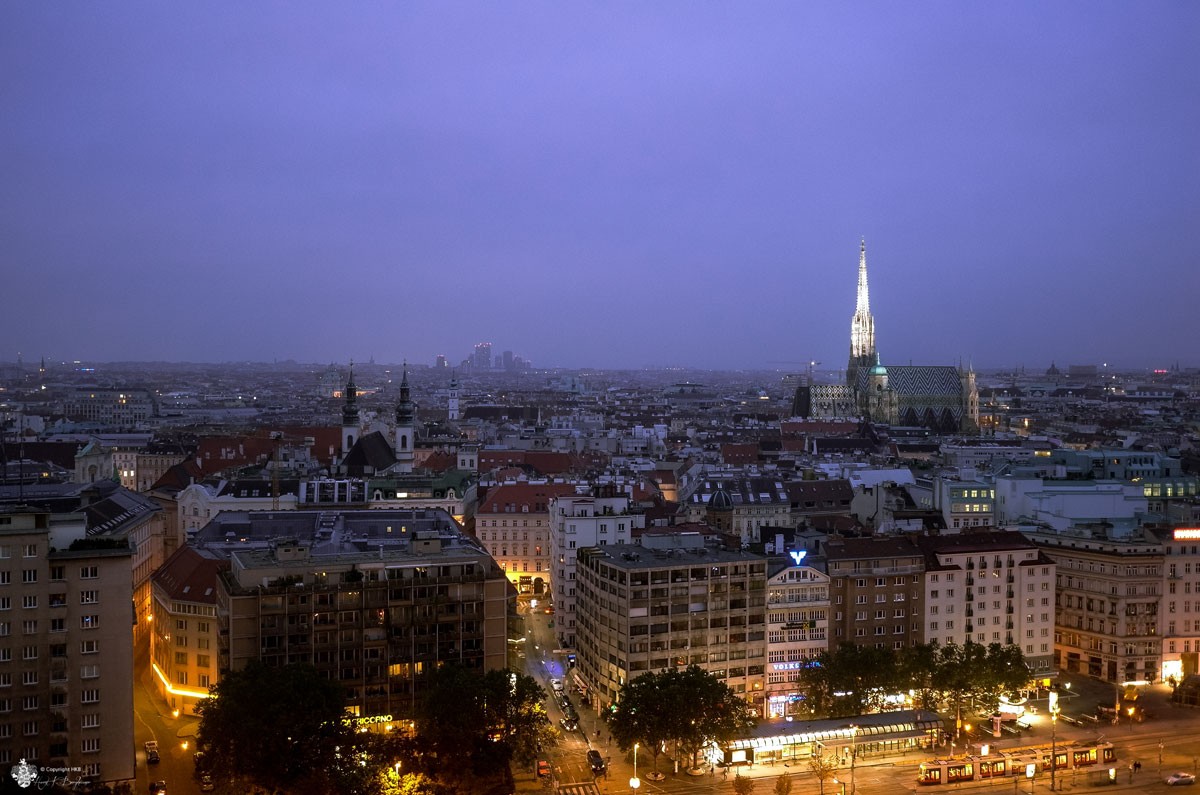 Blick vom Sofitel zum Wiener Stephansdom