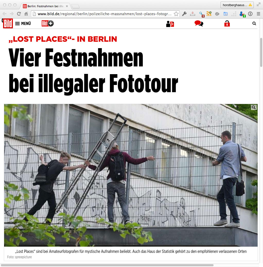 Illegale Fototour in Berlin