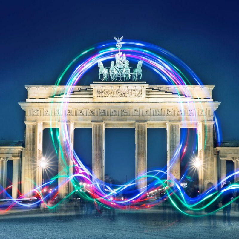 Light-Painting am Brandenburger Tor